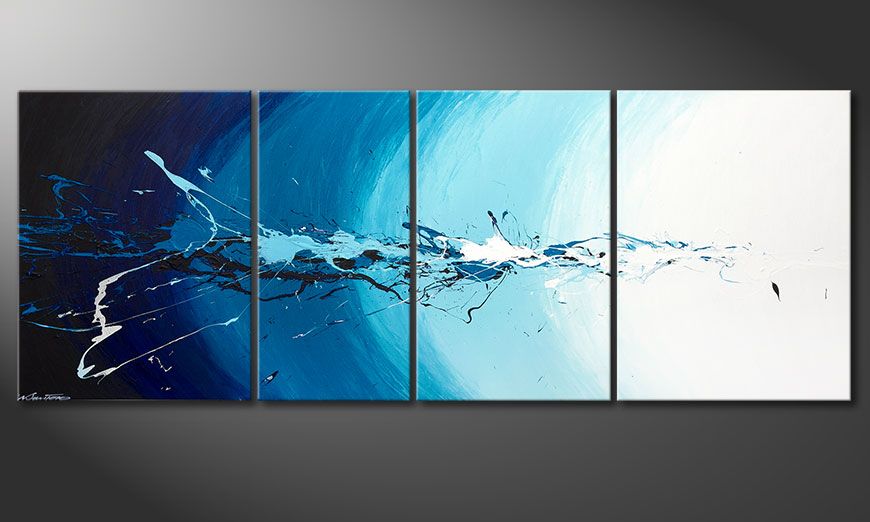 Multiframed painting Water Splash 210x80x2cm