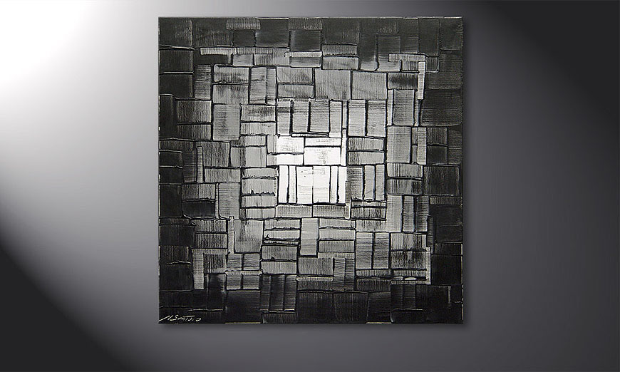 Painting Light Cube in 80x80x2cm