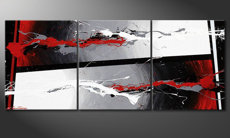 Shabby Chic painting Powerful Contrast 120x50x2cm