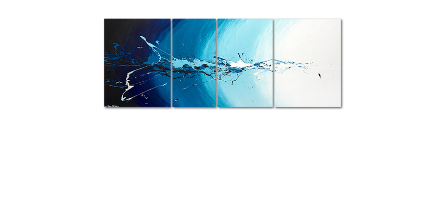 Multiframed painting Water Splash 210x80cm