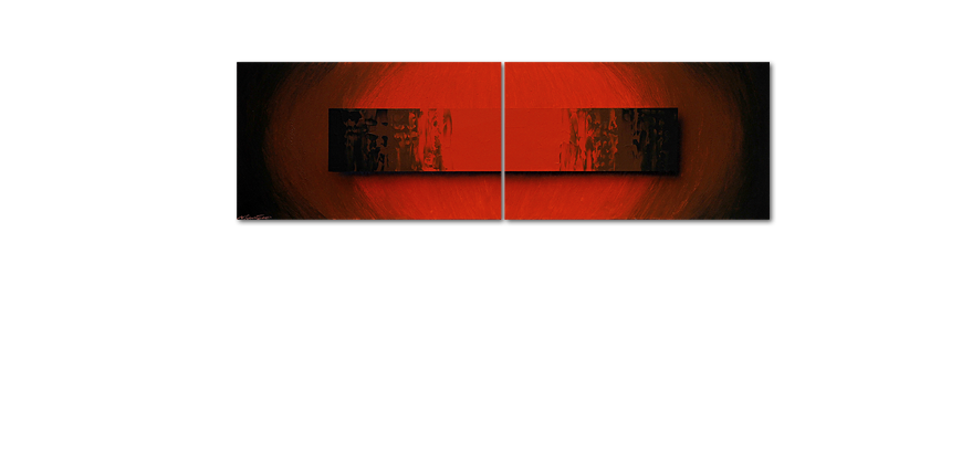 Painting Glowing Red 200x60cm