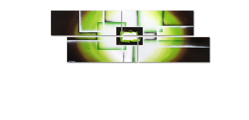XXL painting Green Spirit 245x80cm