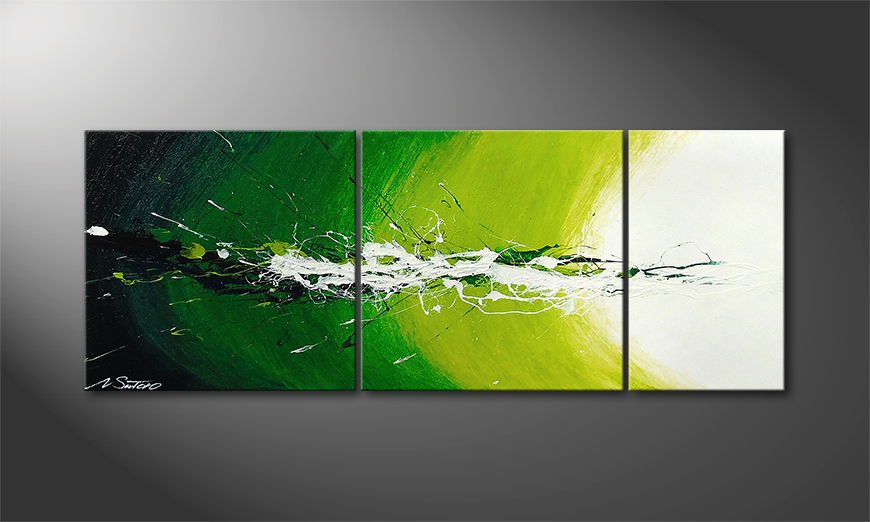 Painting Spring Splash in 130x50cm