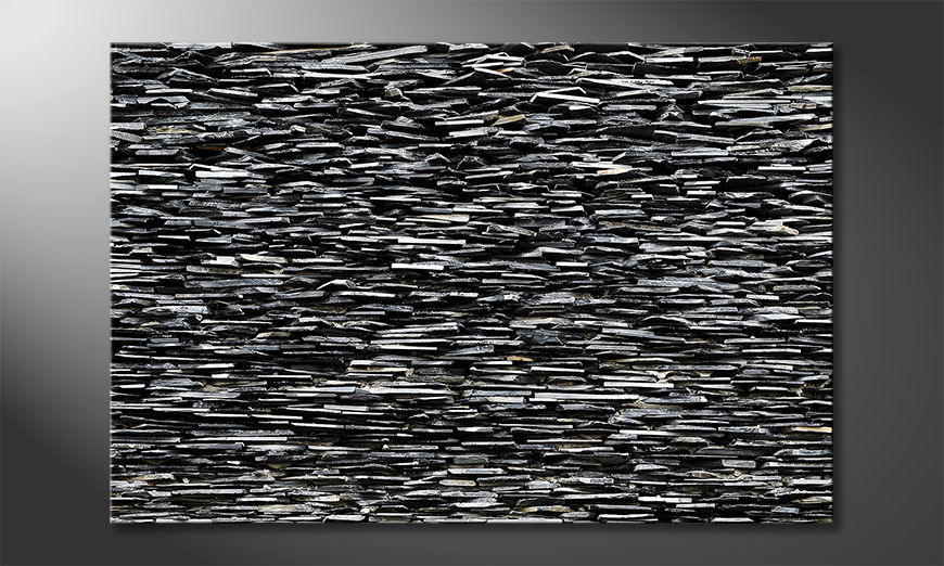 Art-print-Black-White-Stones-120x80-cm