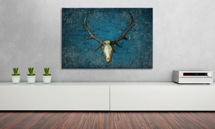 Art print Deerhead 90x60 cm