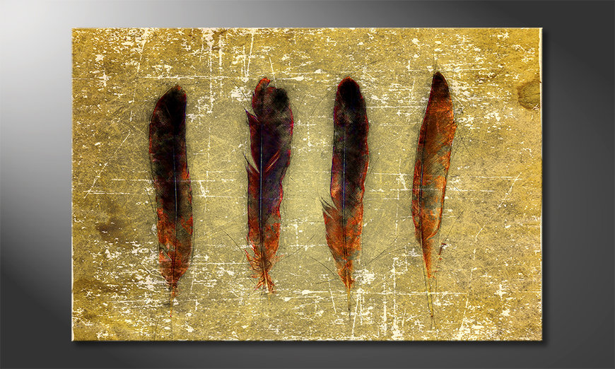 Art-print-Four-Feathers-90x60-cm