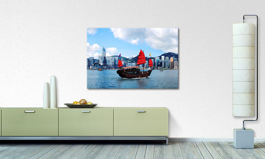 Art print Hongkong Boat
