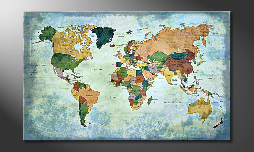Art-print-Old-Map-1-80x50-cm