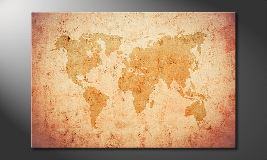 Art print Old Worldmap