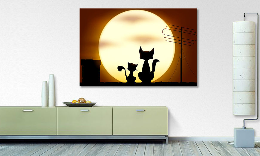 Art print Romantic Cats
