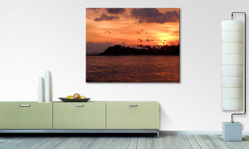 Art print Sri Lanka Sundown 100x80 cm