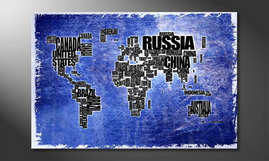 Art-print-World-Map-2-60x40-cm