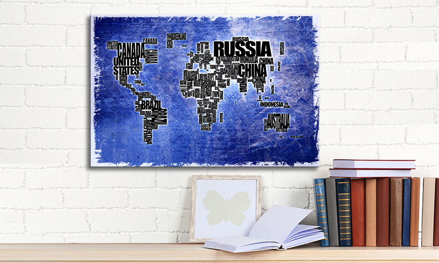 Art print World Map 2 60x40 cm