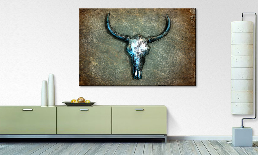 Canvas art print Buffalo Skull