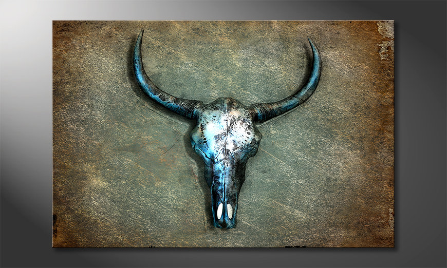 Canvas art print Buffalo Skull