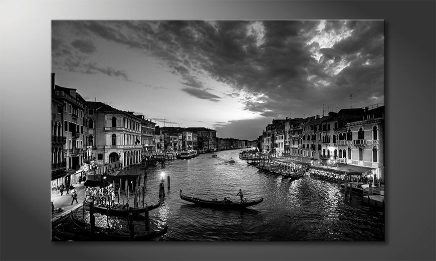 Canvas art print Canal In Sunset