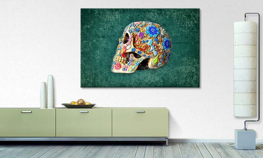Canvas art print Colorful Skull