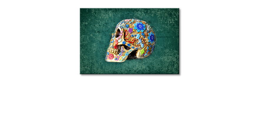 Canvas-art-print-Colorful-Skull