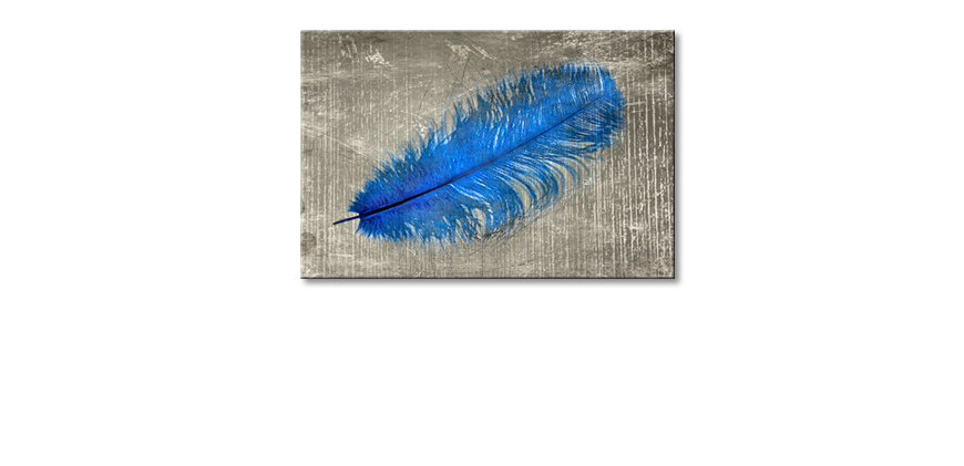Canvas-art-print-Feather-In-Blue