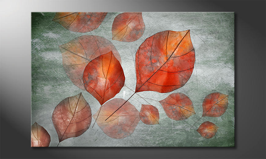 Canvas-art-print-Flying-Leaves