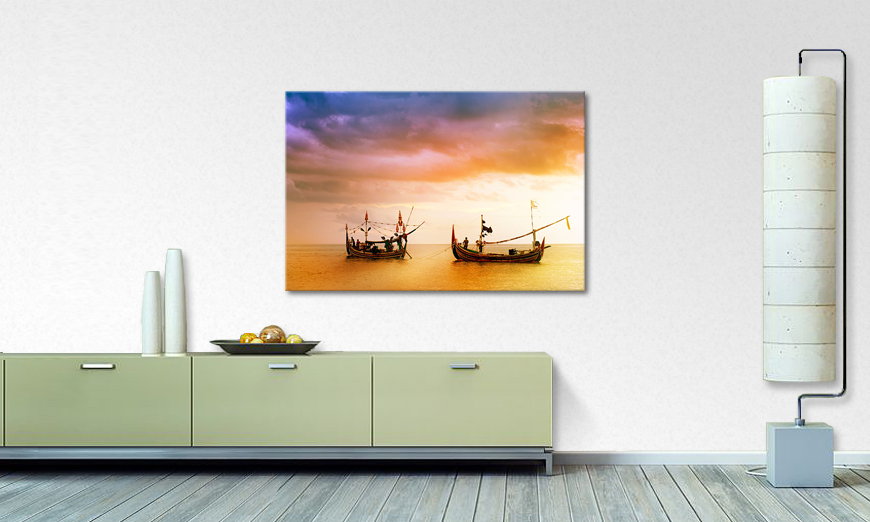 Canvas print Fishing Boats
