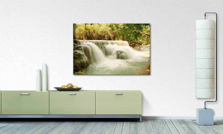 Canvas print Jungle Waterfall
