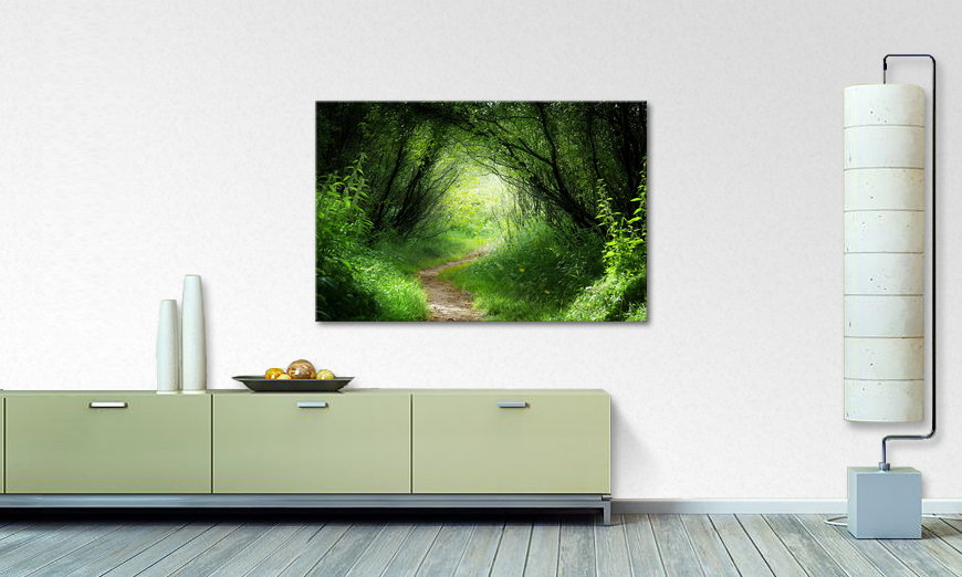 Canvas print Way into the Forest