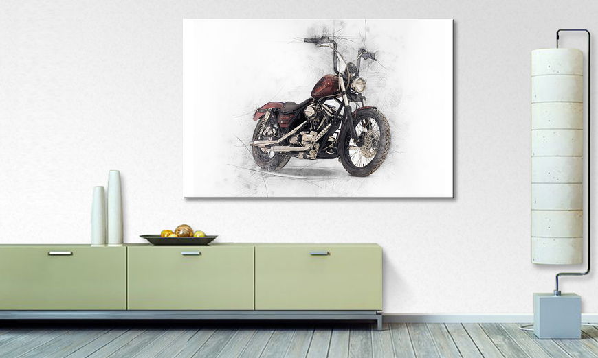 Modern Canvas print Motorbike