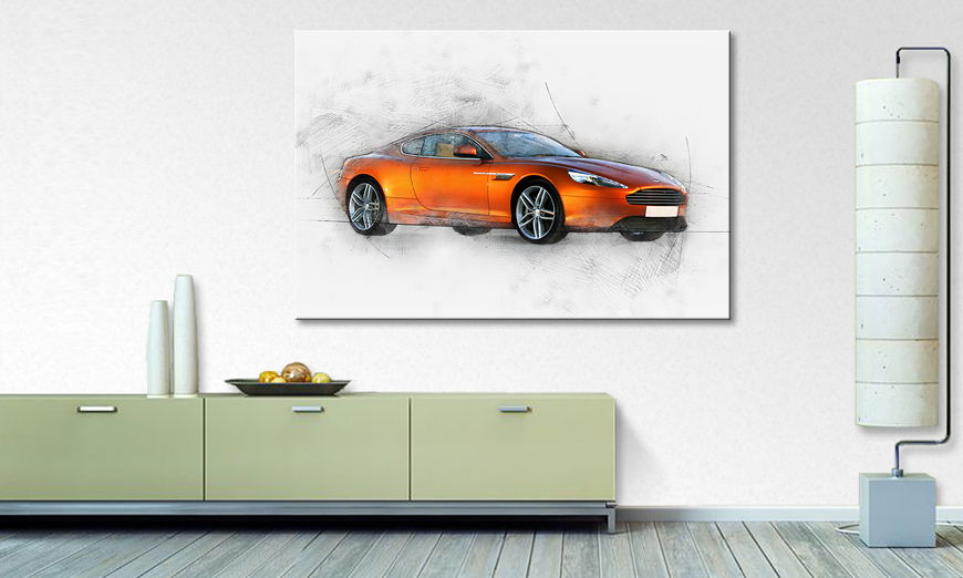 Modern Canvas print Orange Power