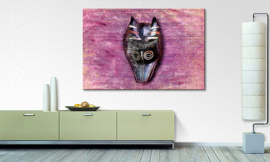 Modern art print Afro Mask