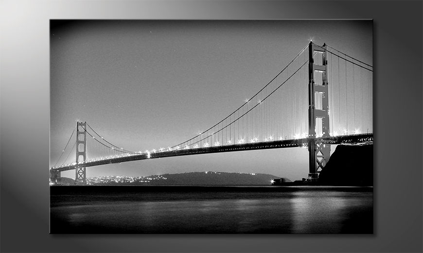 Modern art print Golden Gate