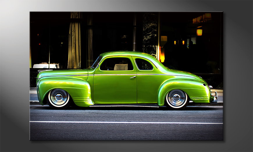 Modern art print Green Car