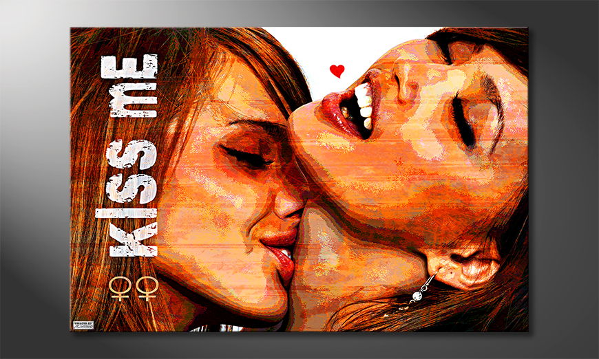 Modern-art-print-Kiss-Me