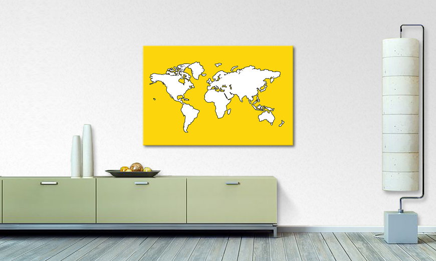 Modern art print Map of the World