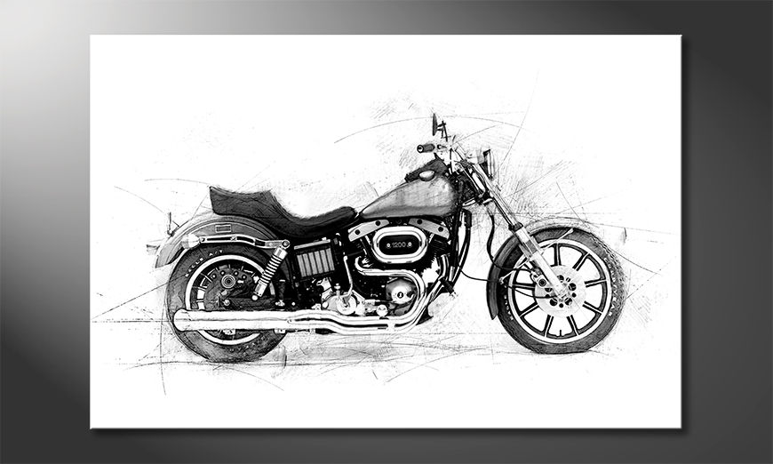 Modern art print Motorcycle