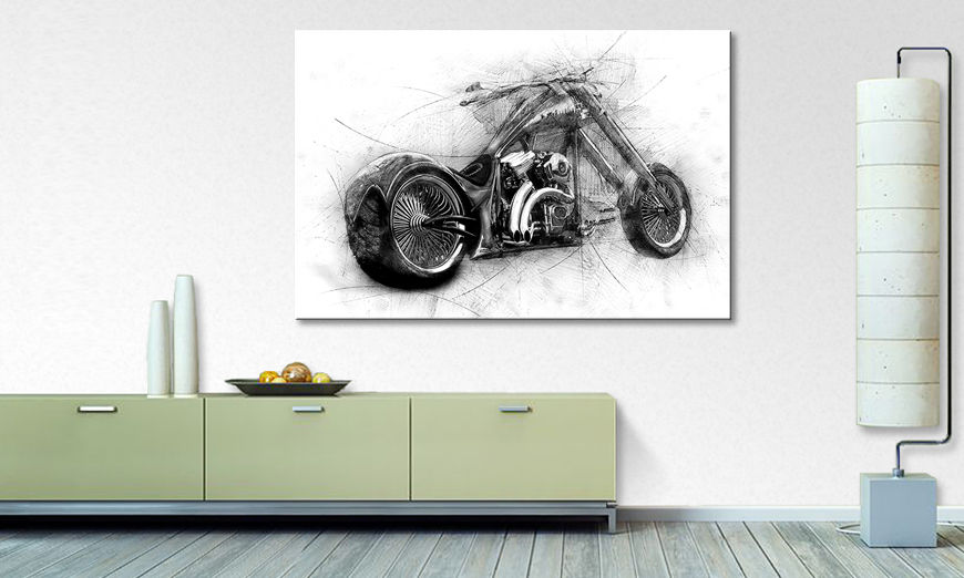 Modern canvas print Bad Bike