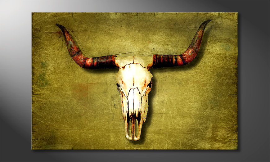 Modern-canvas-print-Buffalo-Bull