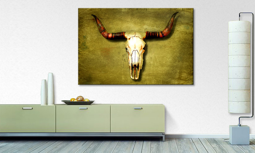 Modern canvas print Buffalo Bull