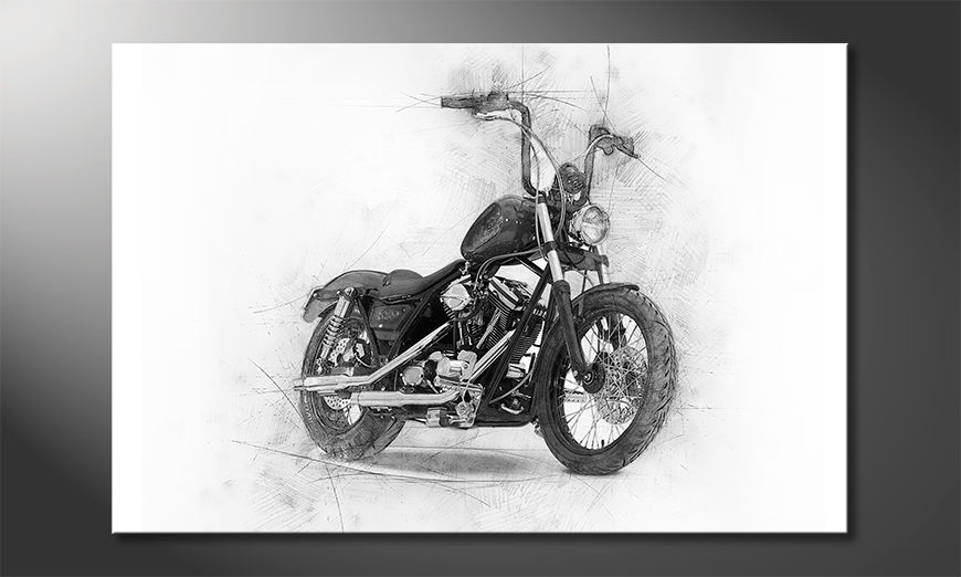 Modern-canvas-print-Classic-Motorcycle