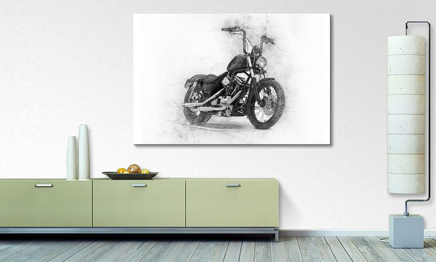 Modern canvas print Classic Motorcycle
