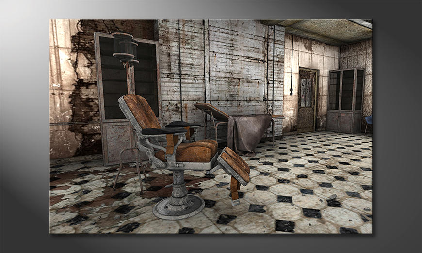 Modern-canvas-print-Decayed-Barber