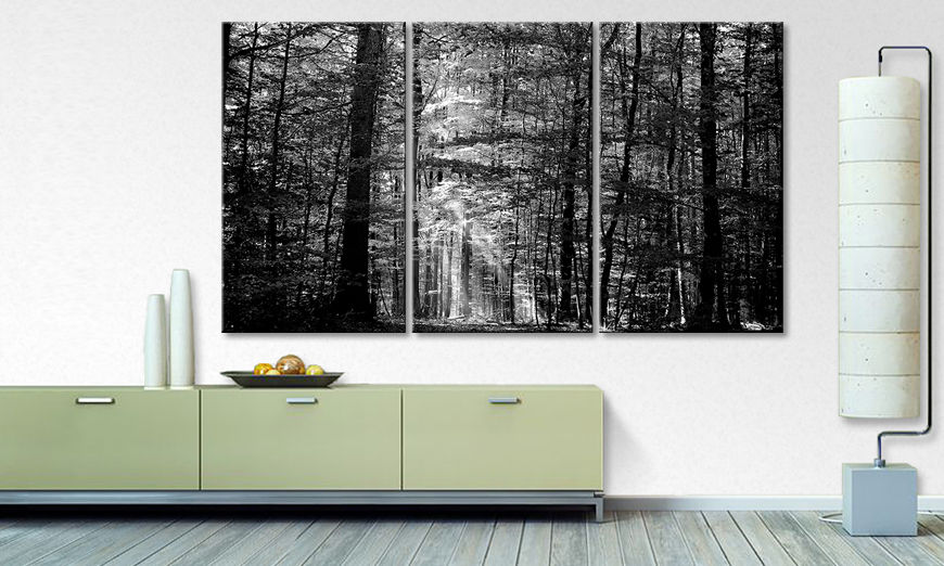 Modern canvas print Into the Forest 180x100 cm
