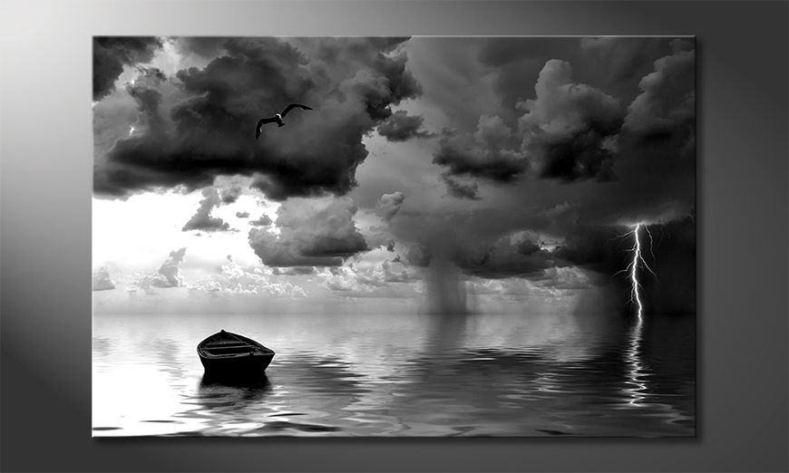 Modern-canvas-print-Lonely-Boat