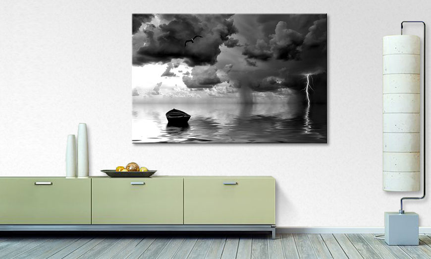 Modern canvas print Lonely Boat