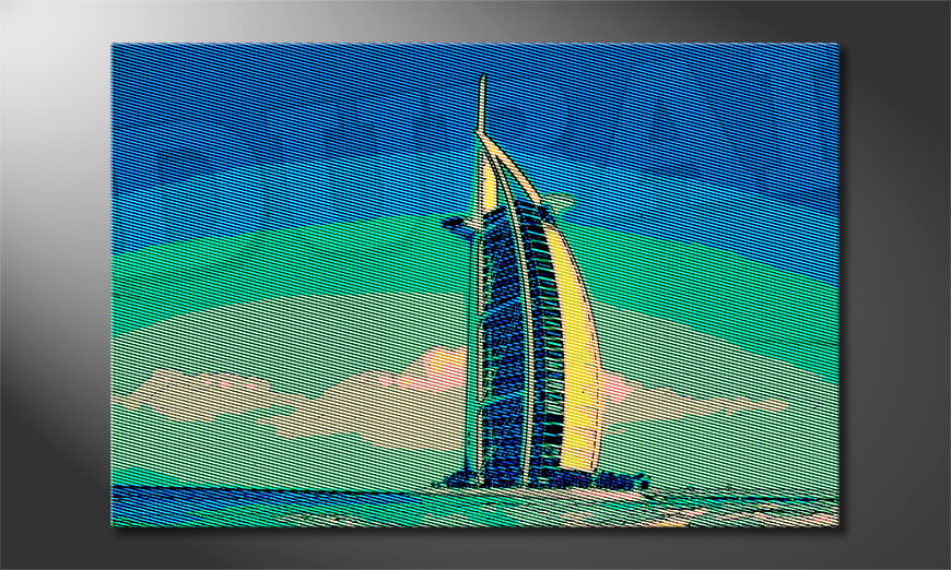 Modern print Dubai in 6 sizes