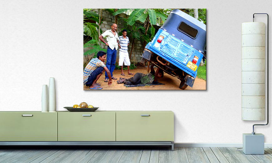 Modern wall art Srilankan car repair