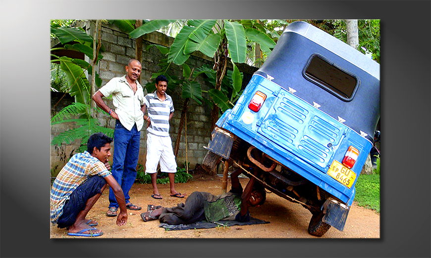 Modern wall art Srilankan car repair