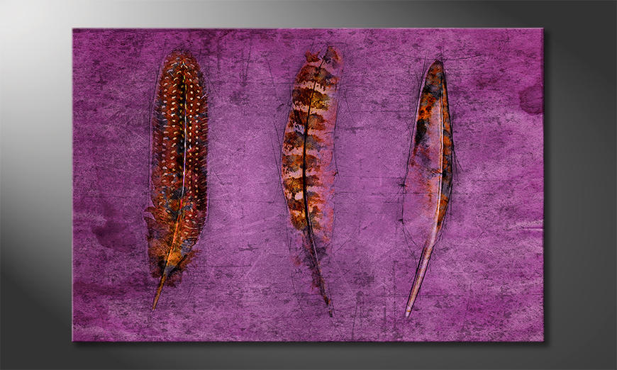 The exclusive art print Feathers and Purple