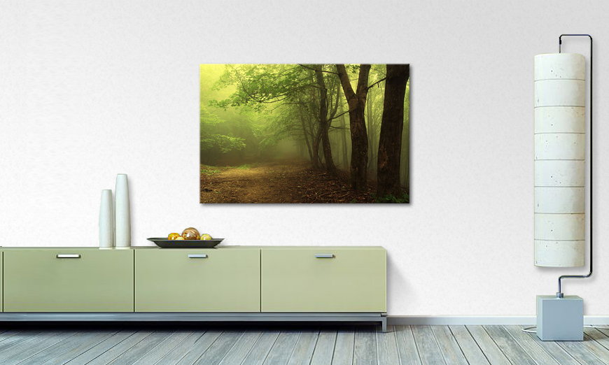 The exclusive art print Green Forest 120x80 cm