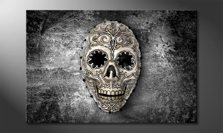 The exclusive painting Monochrome Skull
